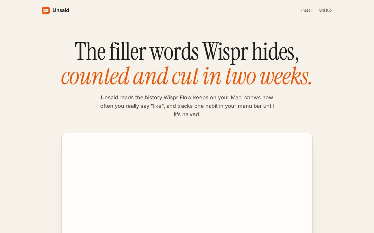 Preview of Unsaid: a speaking coach for your Mac