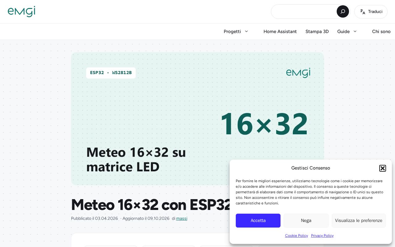 Preview of Meteo 16x32 Esp32 Ws2812b