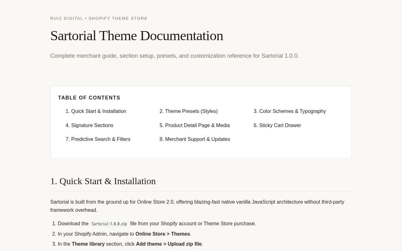 Preview of Sartorial Theme