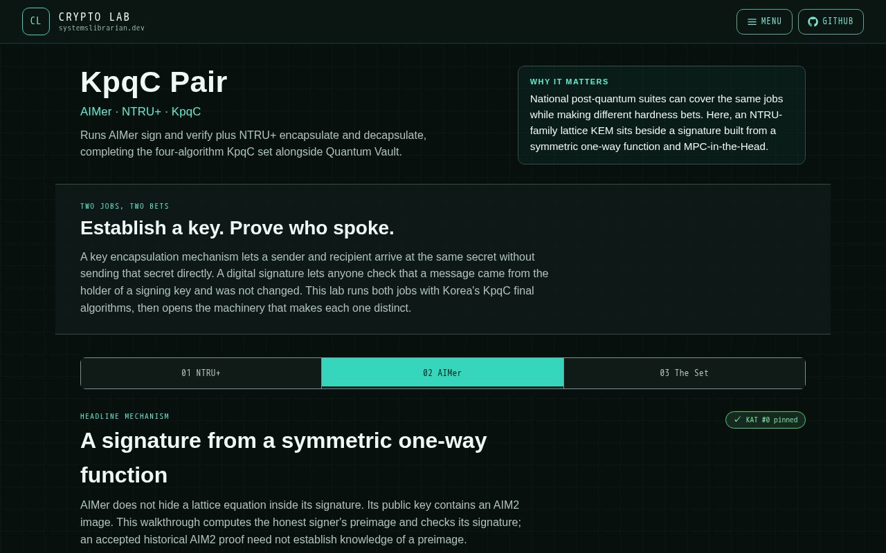 Preview of Crypto Lab Kpqc Pair