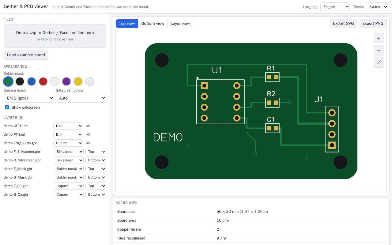 Preview of Gerber Pcb Viewer