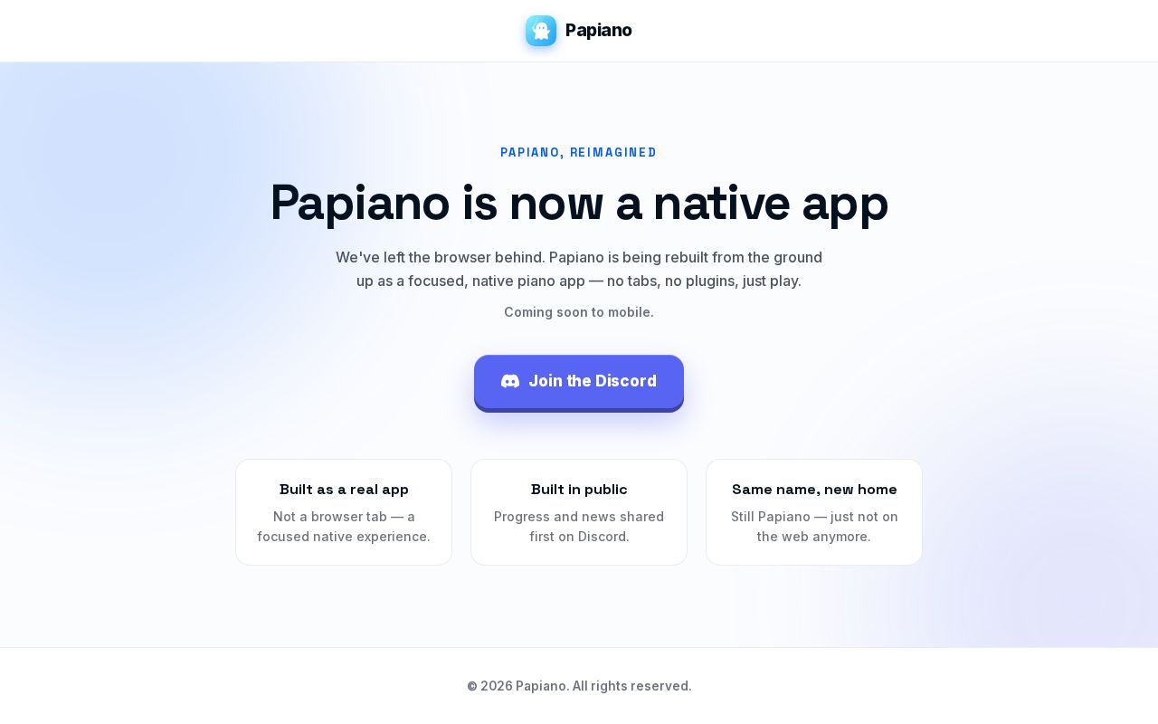 Preview of Papiano — Now a native app