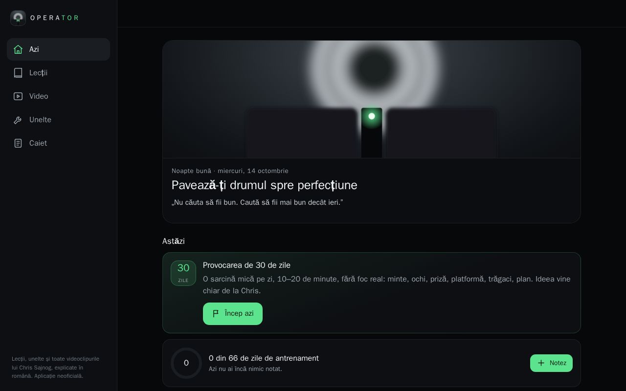 Preview of Operator App