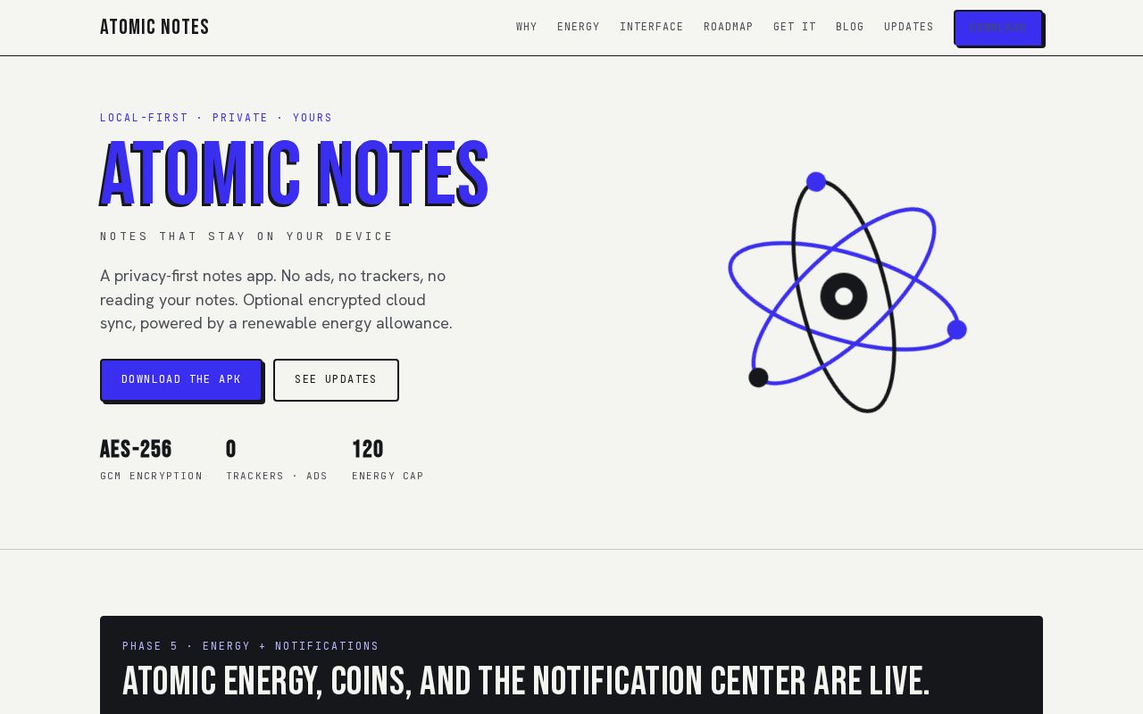 Preview of Atomic Notes Community