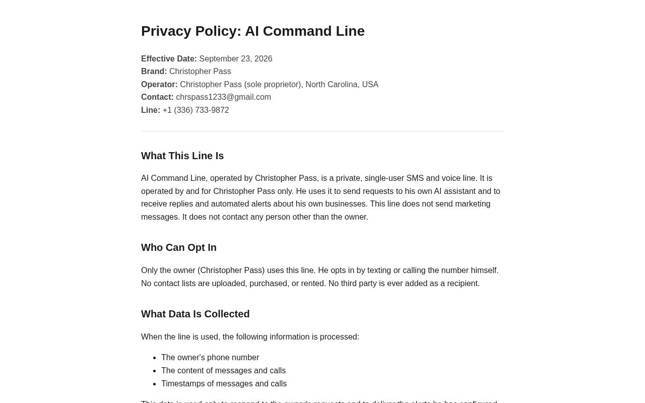 Preview of Ai Line Privacy