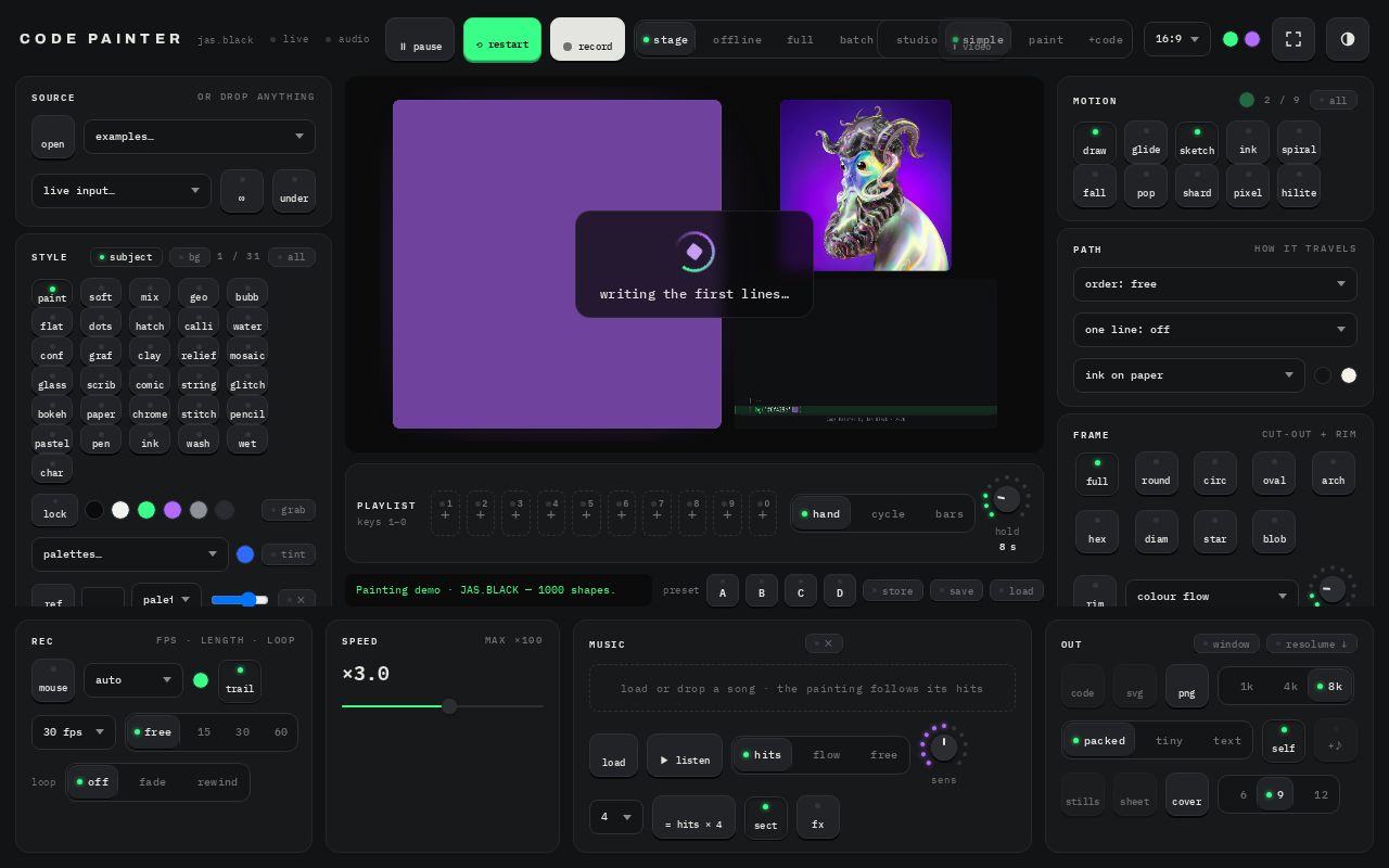 Preview of Code Painter