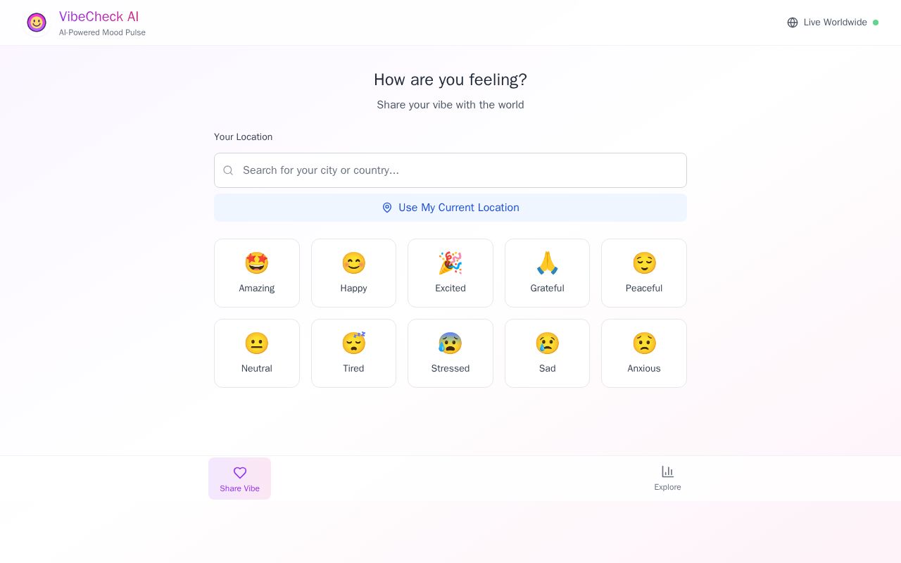 Preview of VibeCheck AI