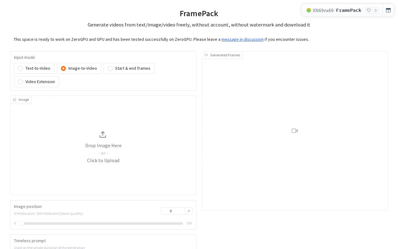 Preview of FramePack/HunyuanVideo