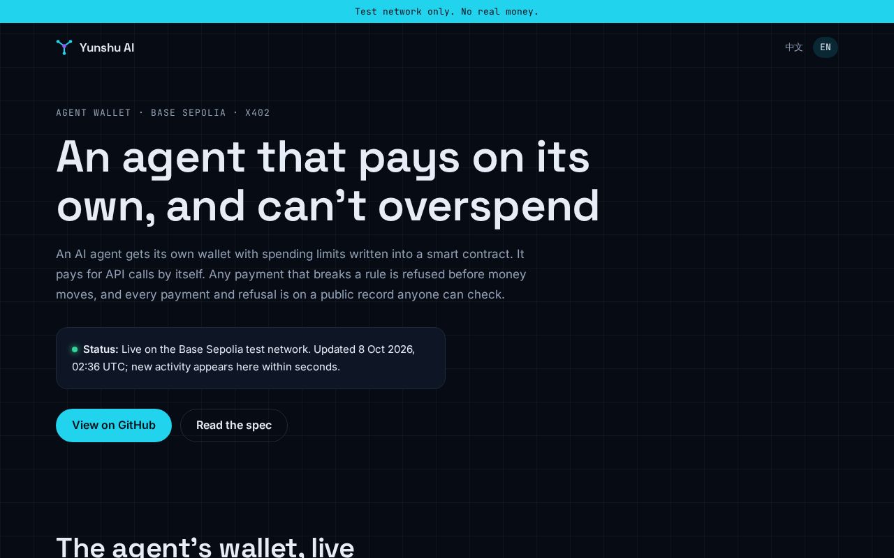 Preview of Agent Wallet