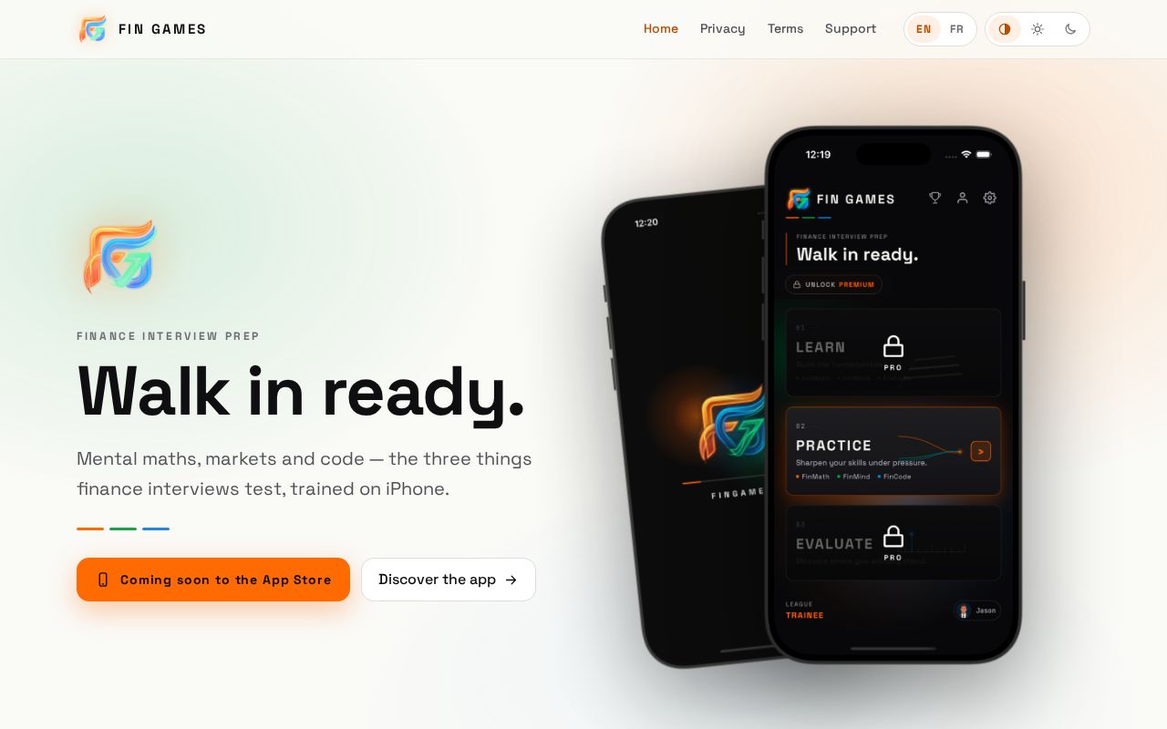 Preview of Fingames Site