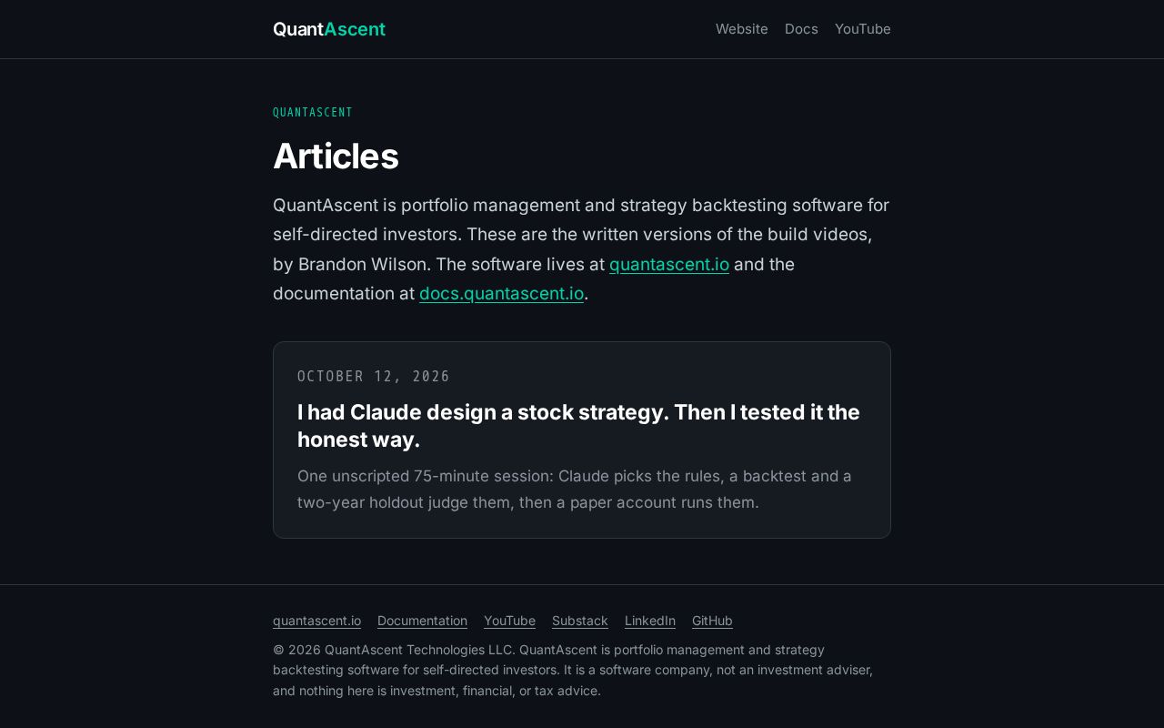 Preview of Quantascent Github Io