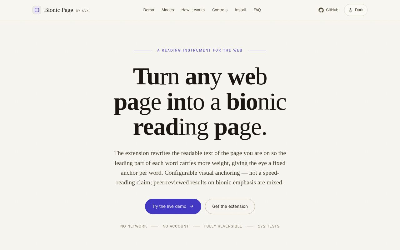 Preview of Bionic Page