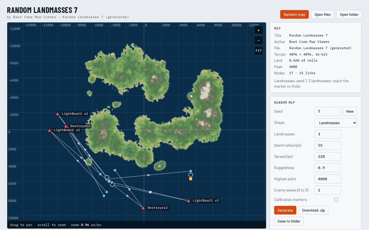 Preview of Boat Crew Map Tools