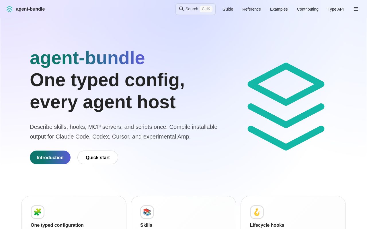 Preview of Build portable AI-agent plugin bundles for Codex, Claude Code, and Agent Plugins