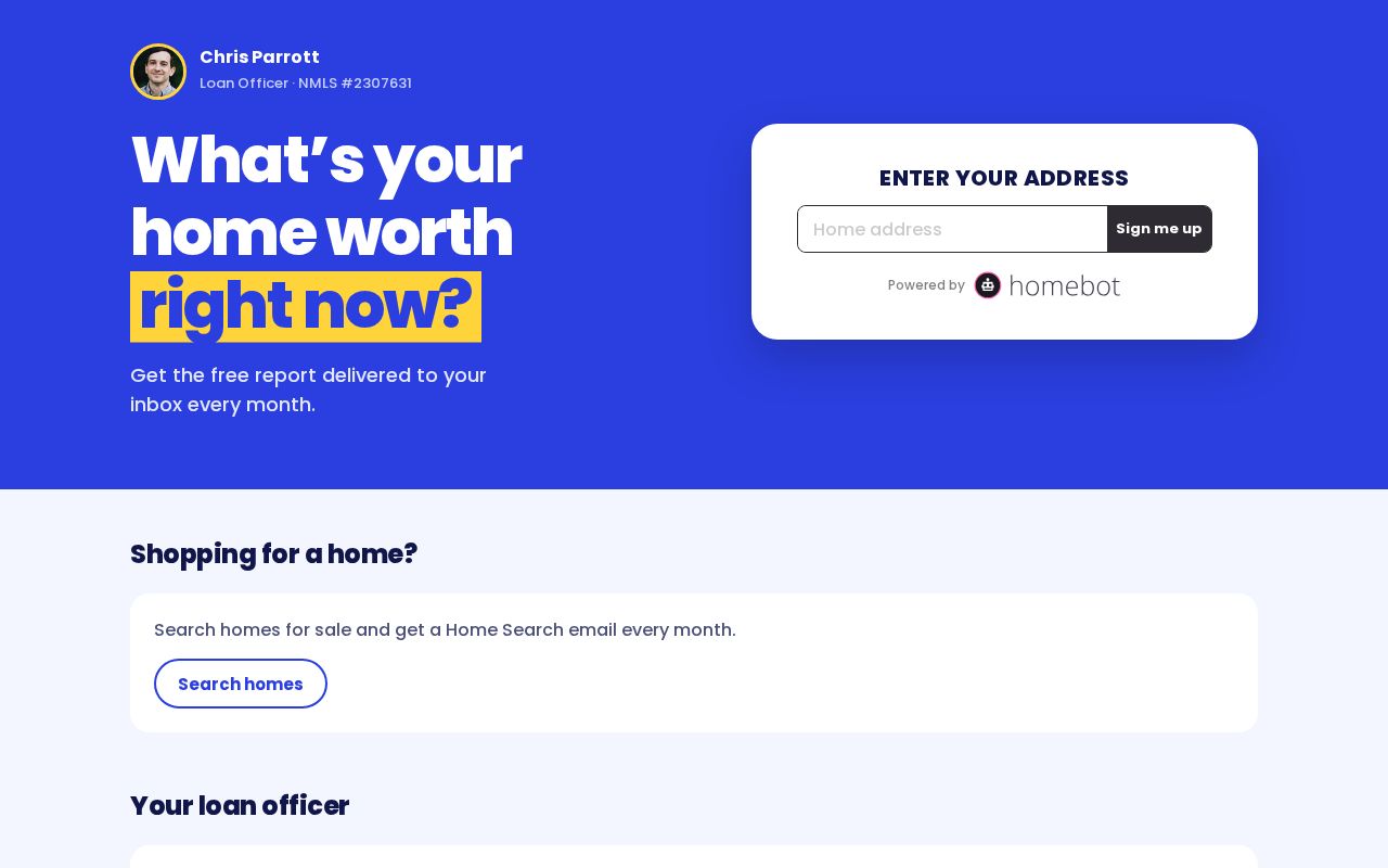 Preview of Free Home Value Report