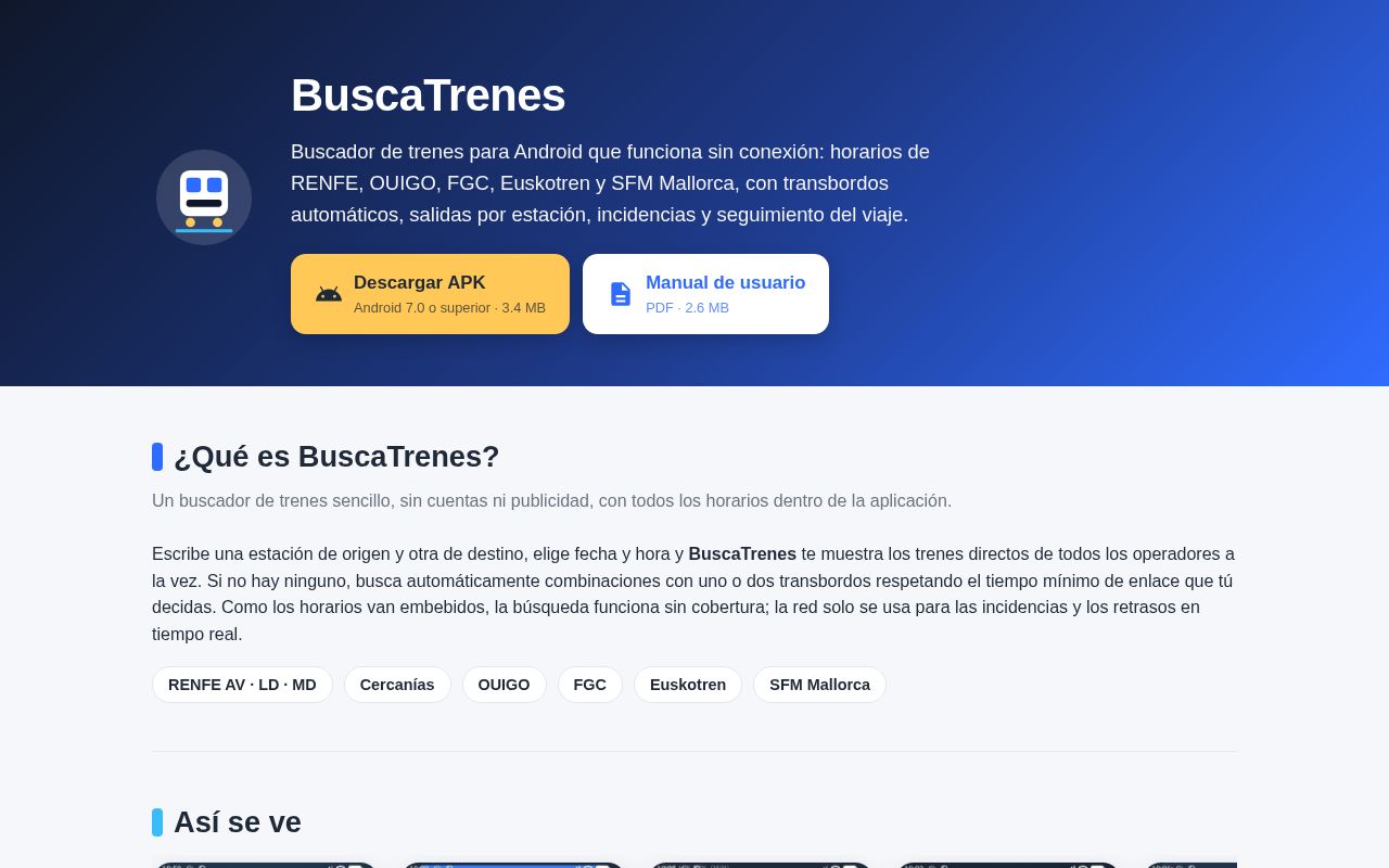 Preview of BuscaTrenes