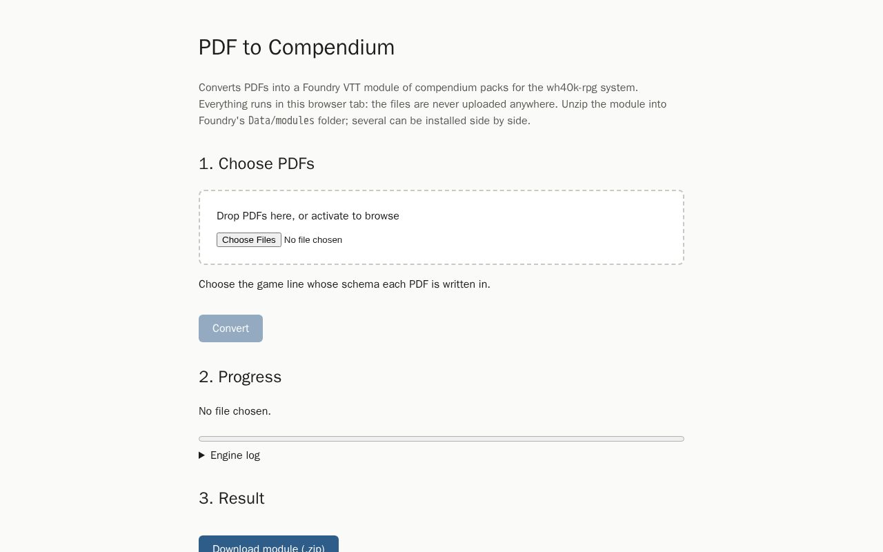 Preview of Ttrpg Pdf To Foundry Converter