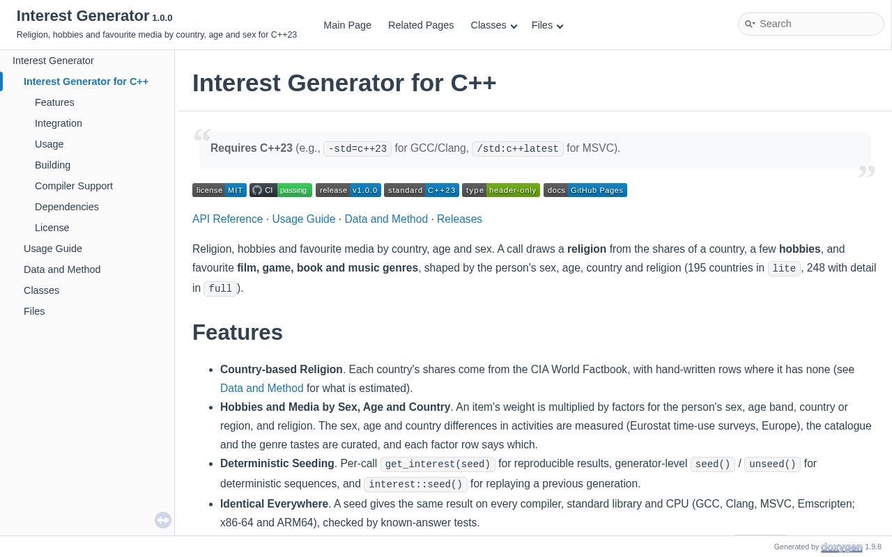 Preview of Interest Generator