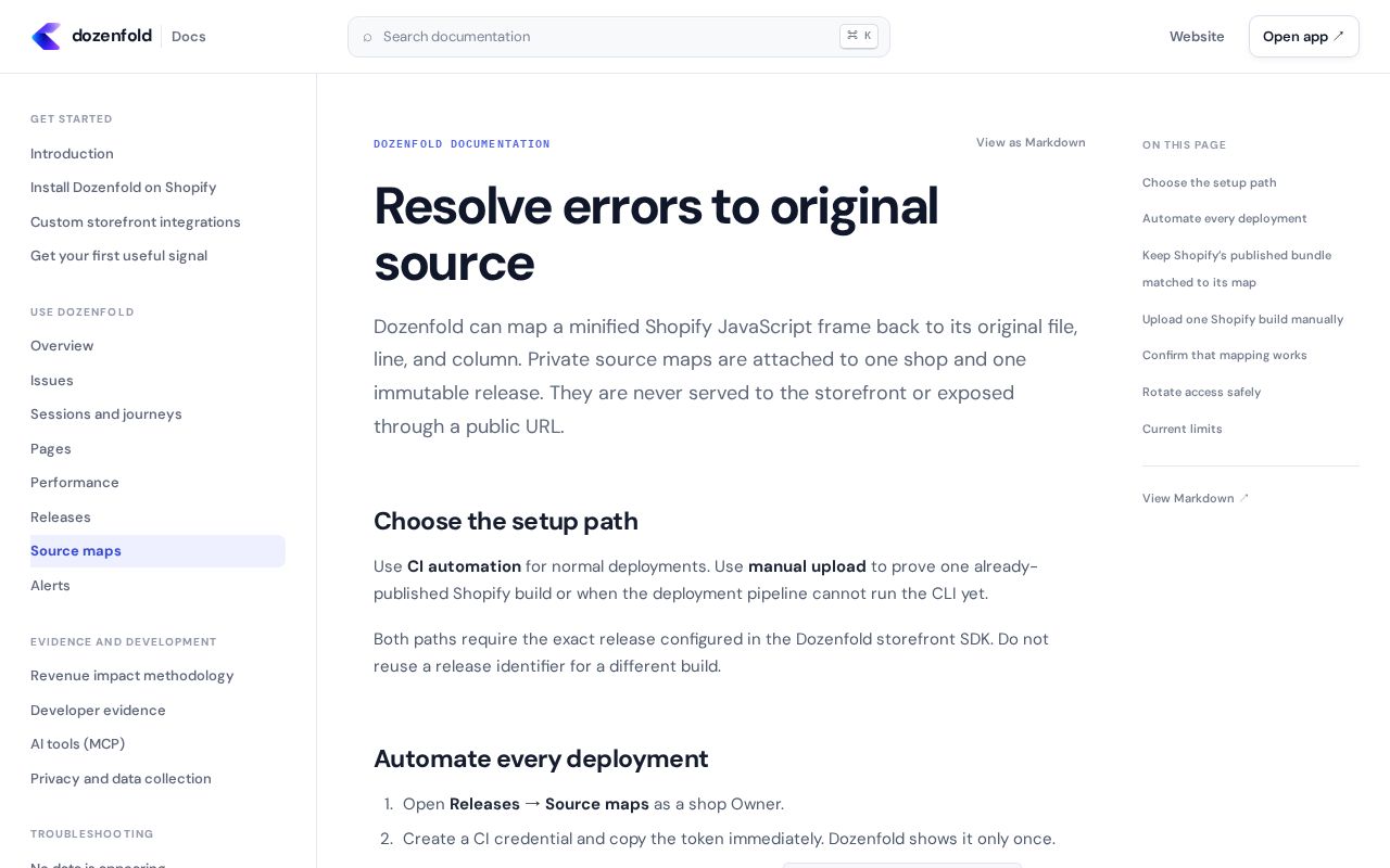 Preview of Source maps