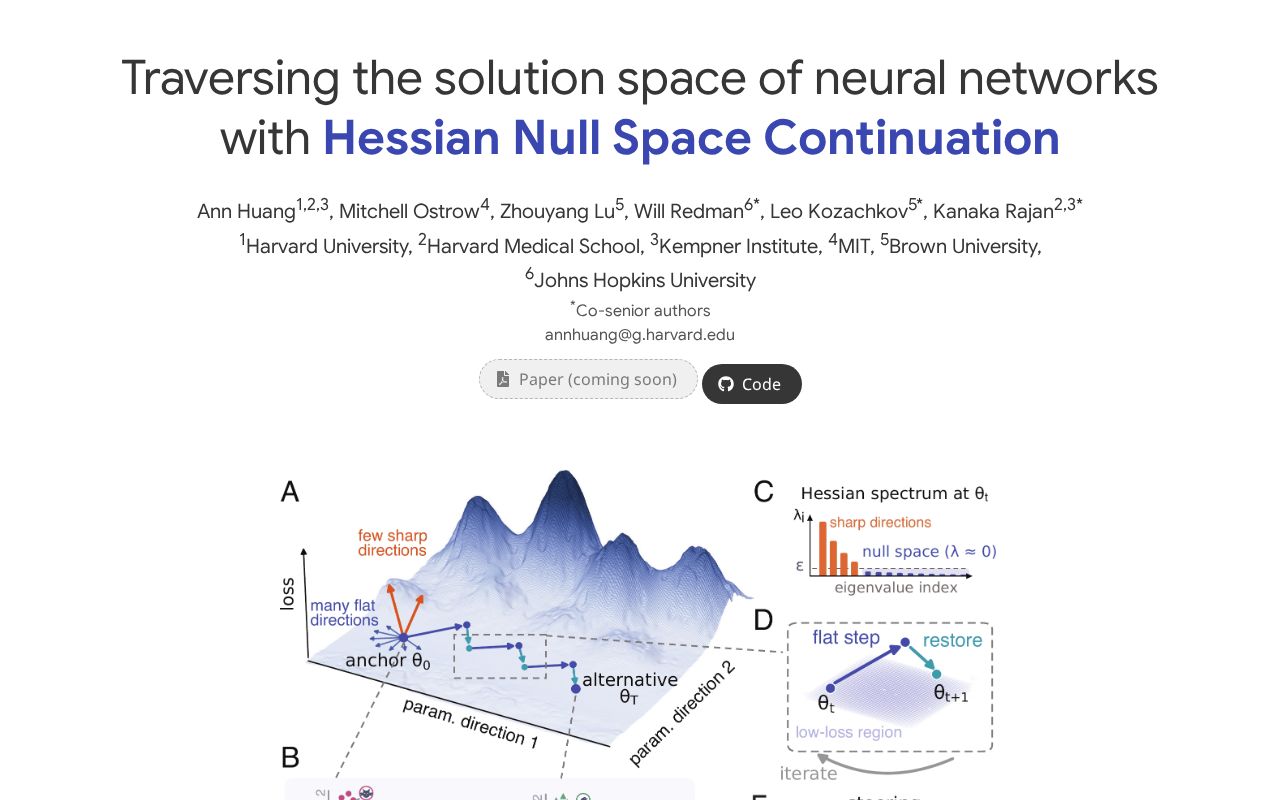 Preview of Hessian Null Space Continuation