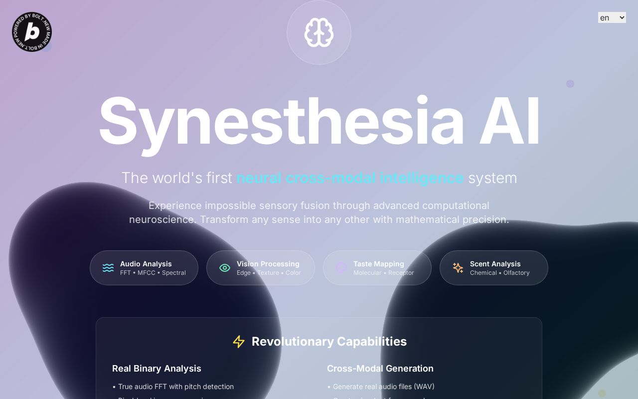 Preview of Synesthesia AI