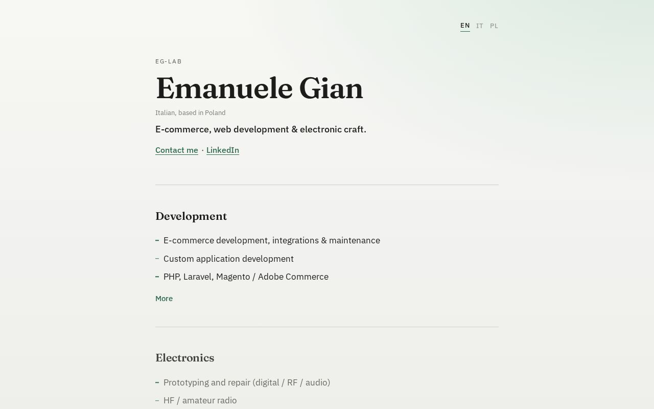 Preview of Emanuelegian Website V2