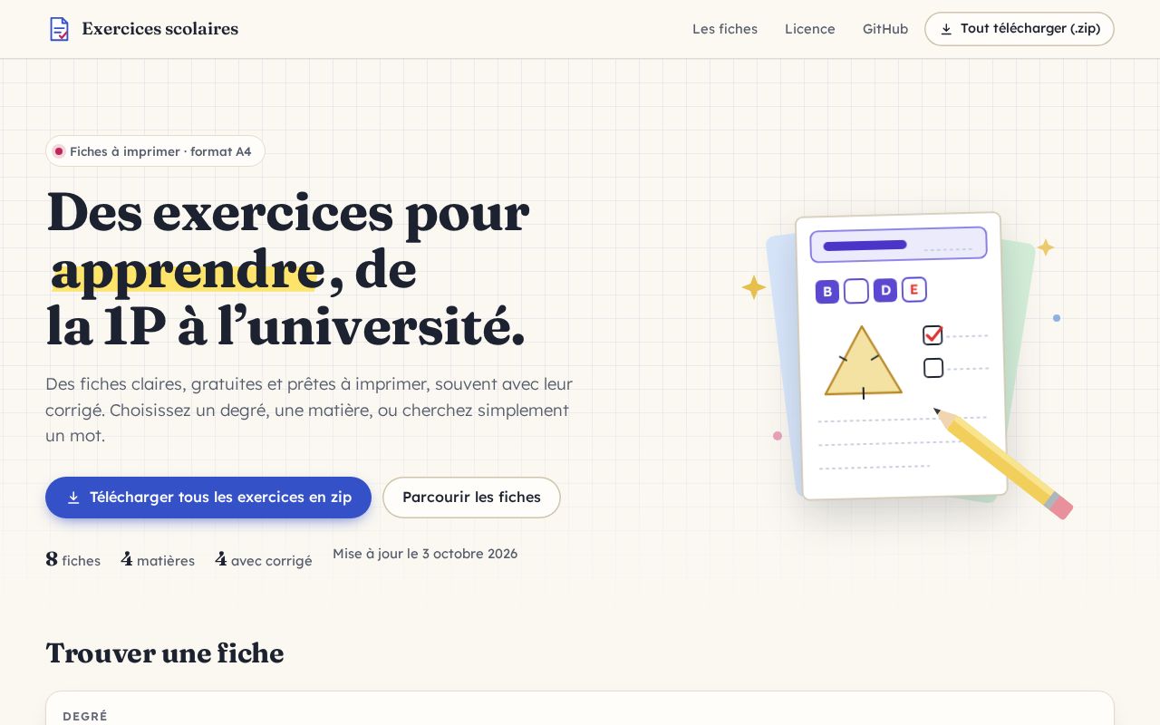 Preview of Exercices Scolaires
