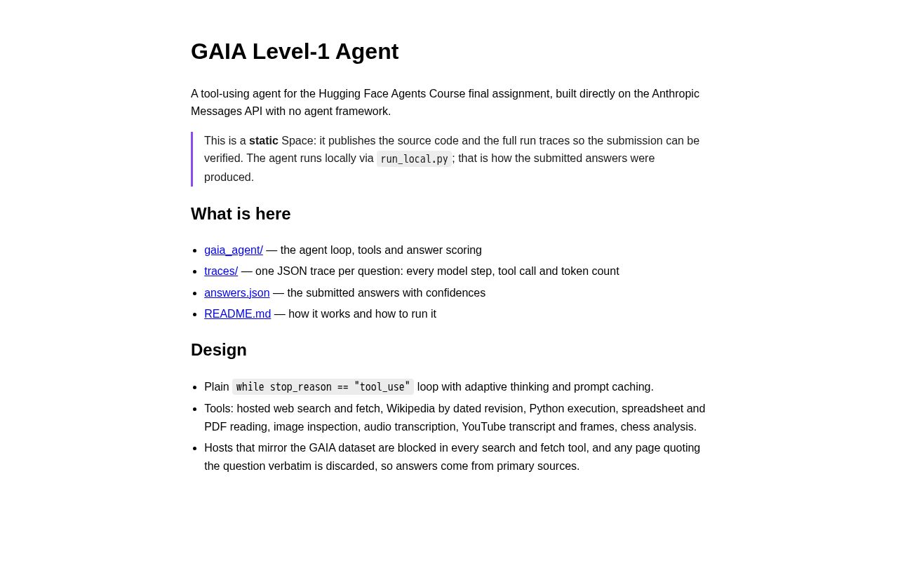 Preview of Gaia Agent