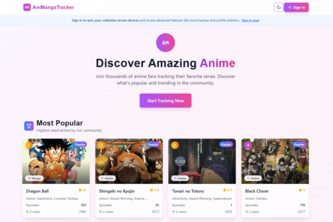 Preview of Animanga Tracker