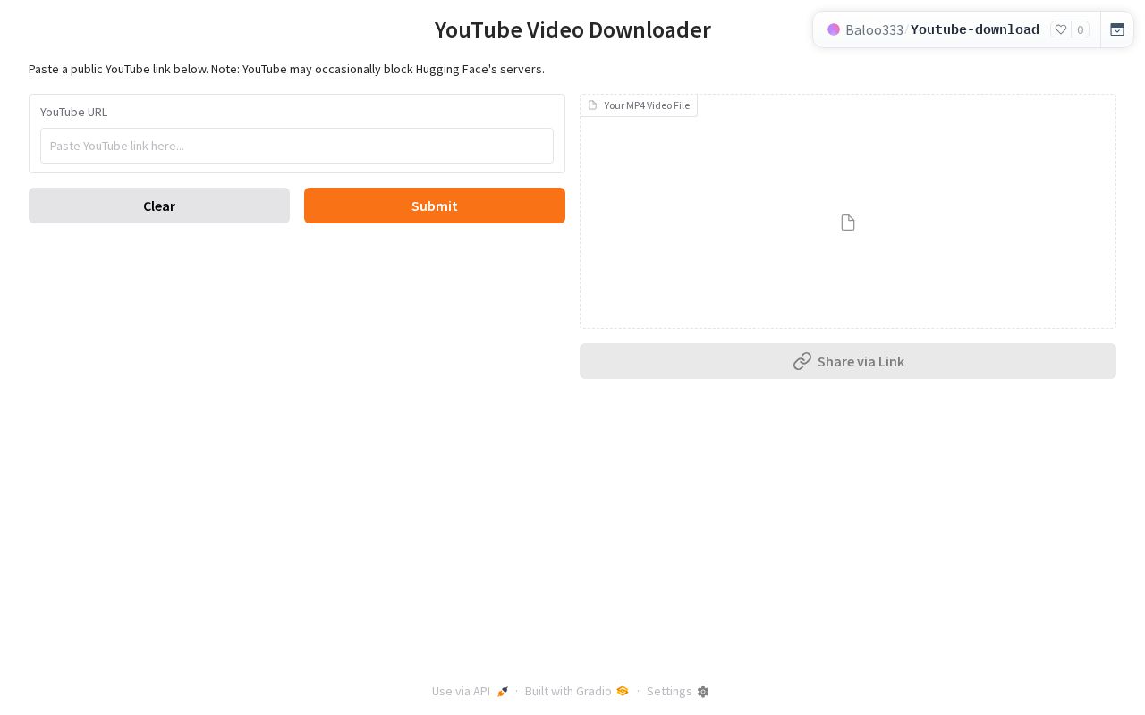 Preview of Youtube Download