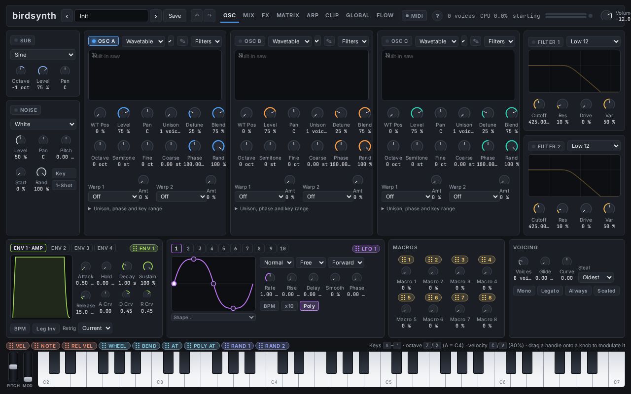 Preview of Birdsynth