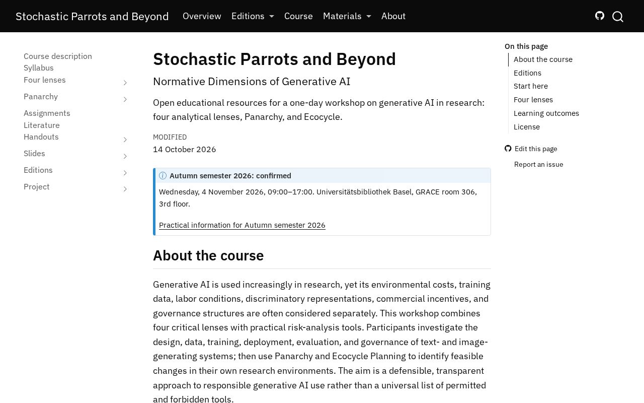 Preview of Stochastic Parrots And Beyond