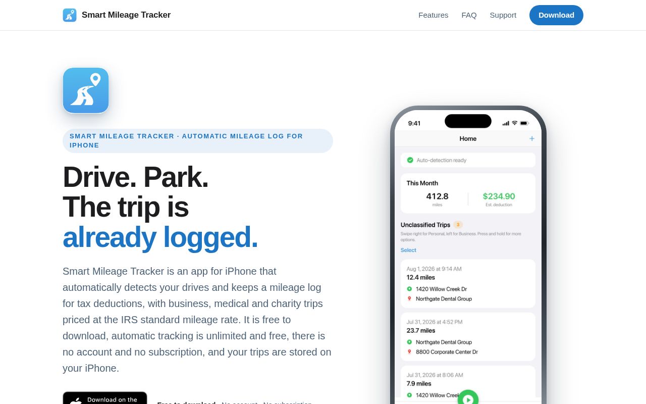 Preview of Smartmileagetracker Com