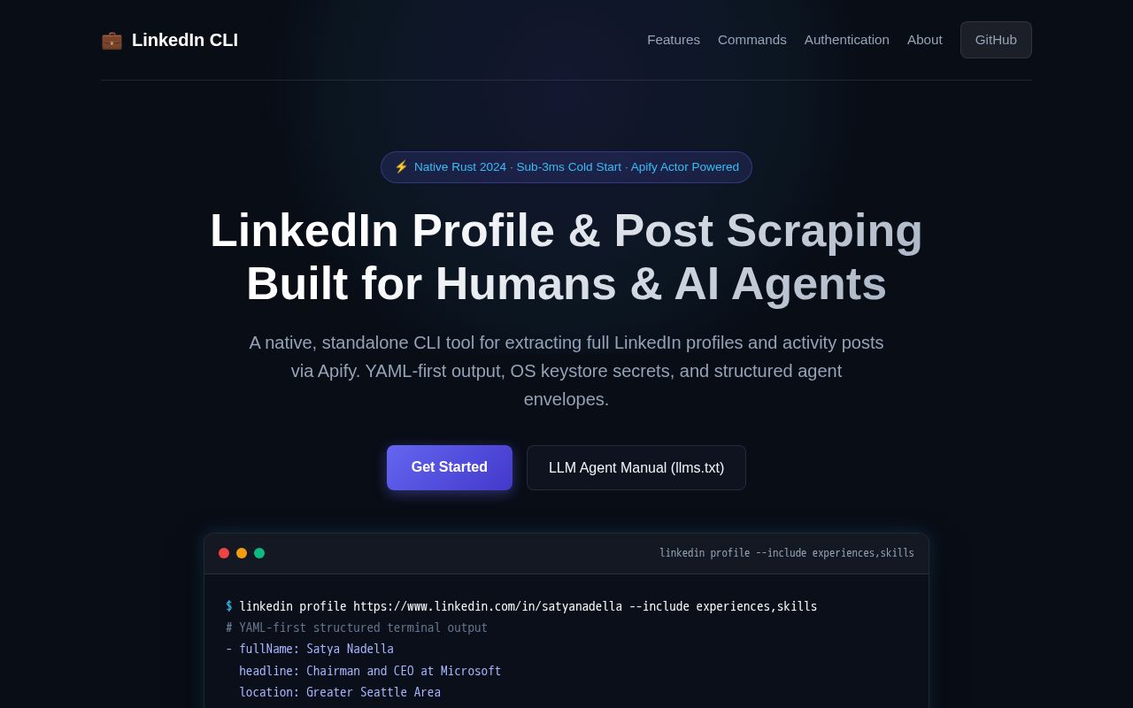 Preview of Linkedin Cli