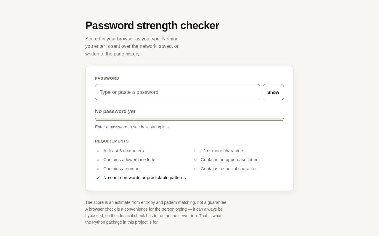Preview of Pwcheck