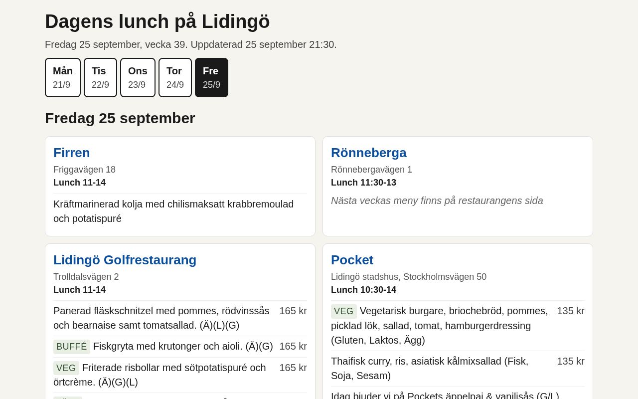 Preview of Lunch Lidingo