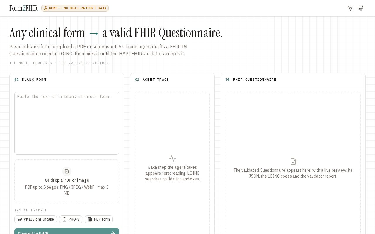 Preview of Form2fhir