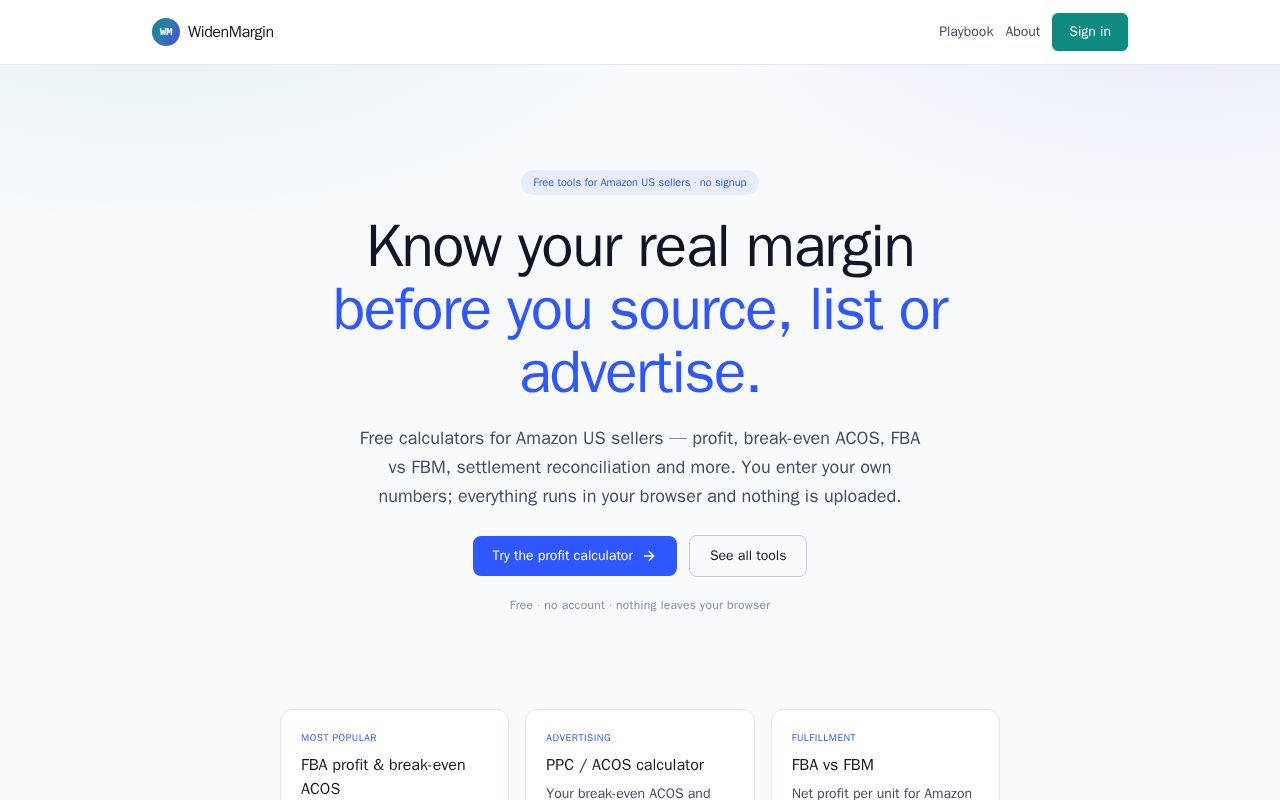 Preview of Widenmargin Seller Audit