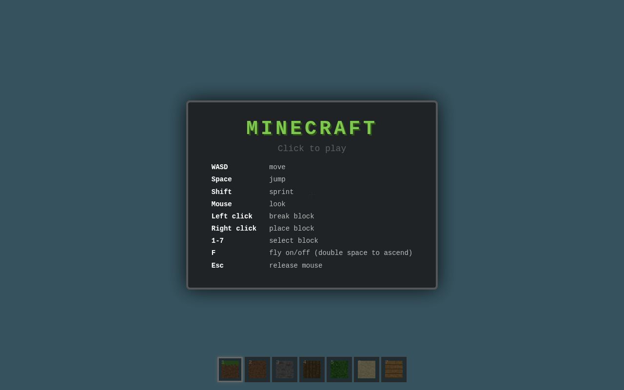 Preview of Minecraft