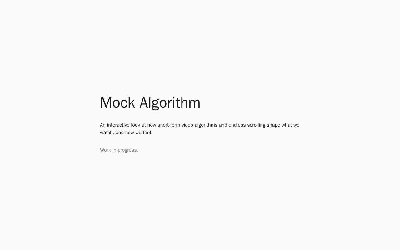 Preview of Mock Algorithm