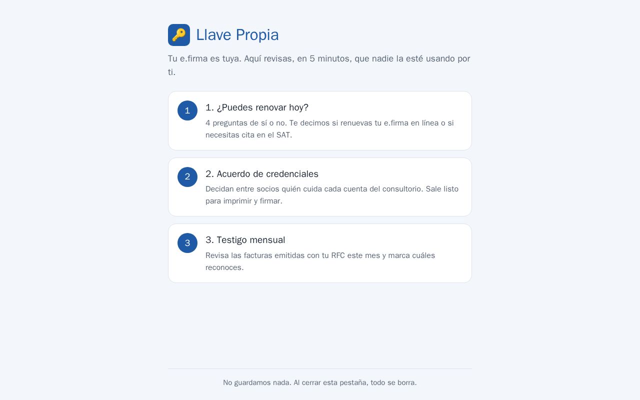 Preview of Llave Propia