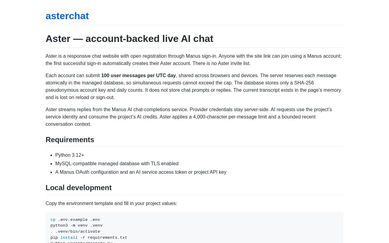 Preview of Asterchat