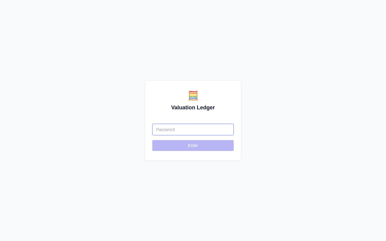 Preview of Valuation Ledger Web