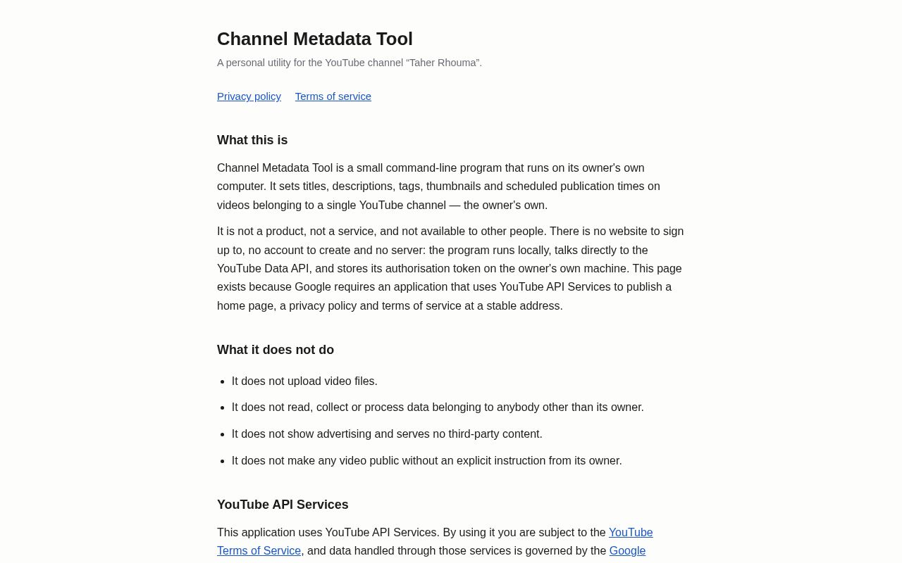 Preview of Channel Policy