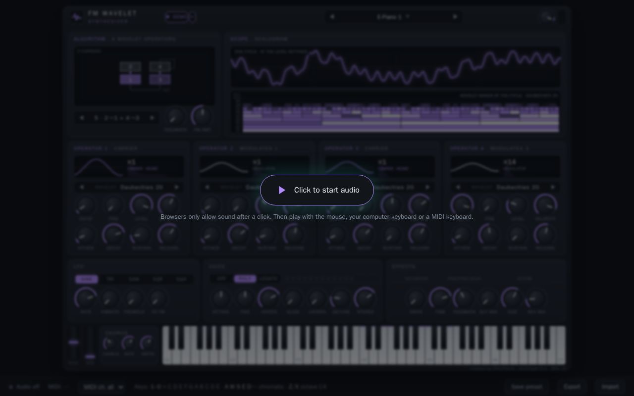 Preview of FM Wavelet Synthesizer