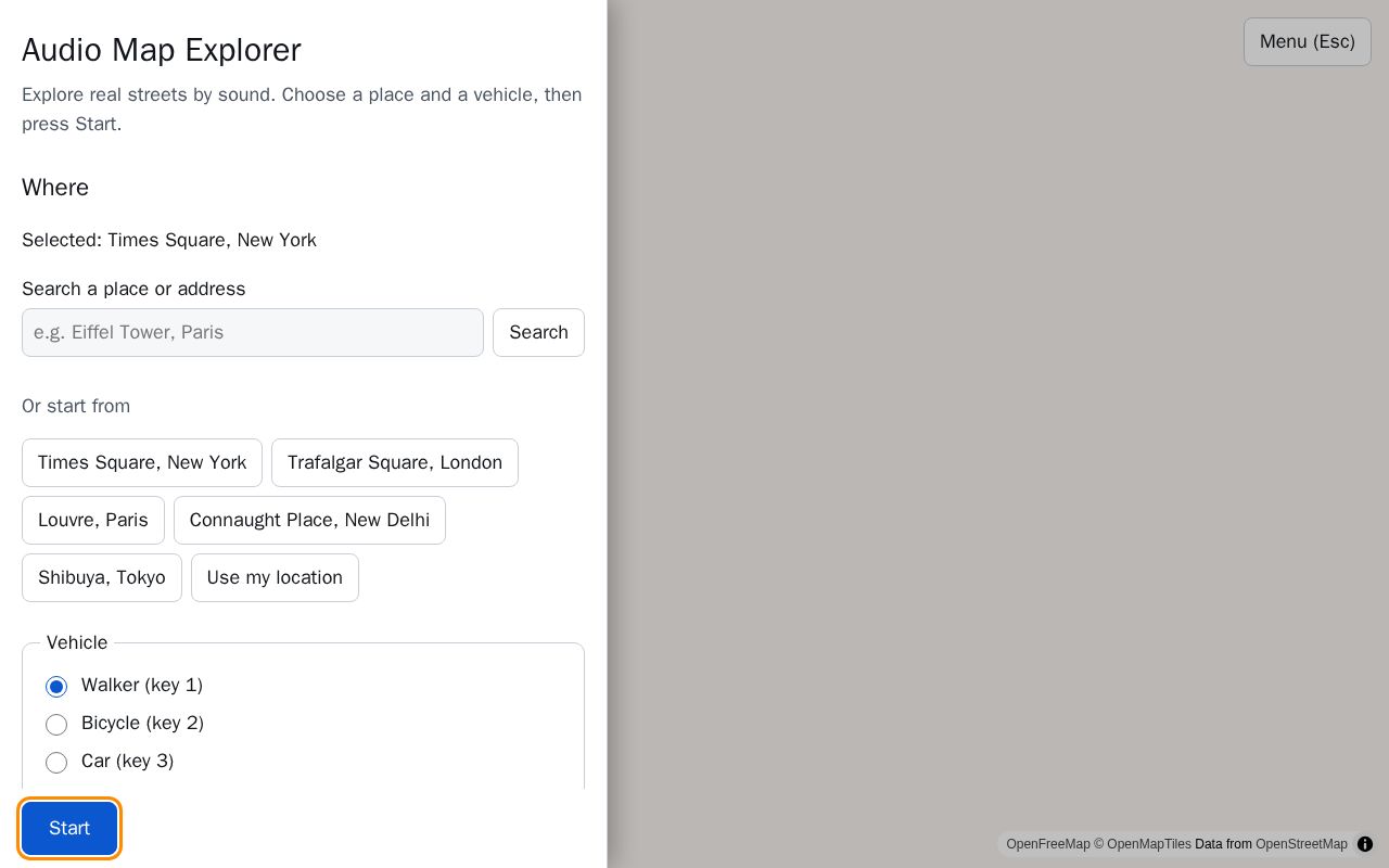 Preview of Audio Map Explorer