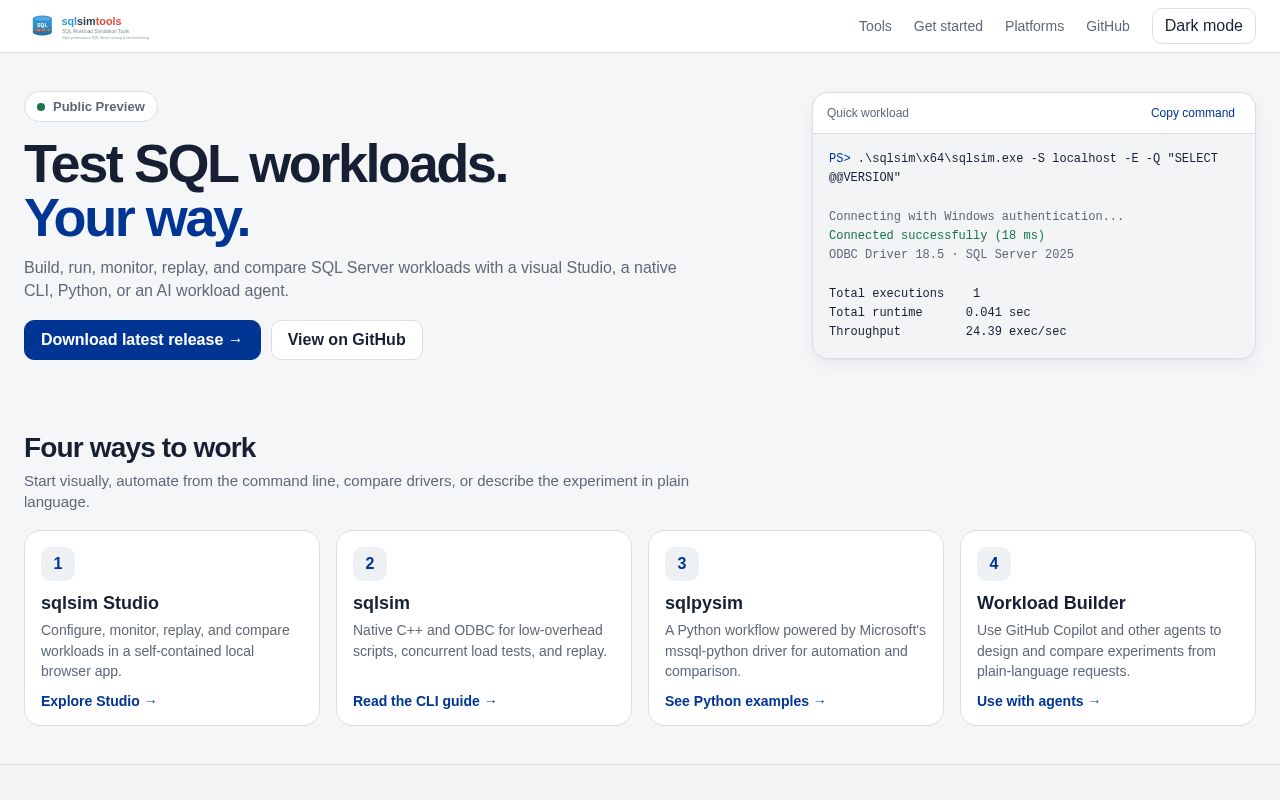 Preview of Sqlsimtools