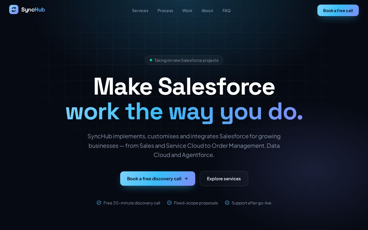Preview of Synchub Website