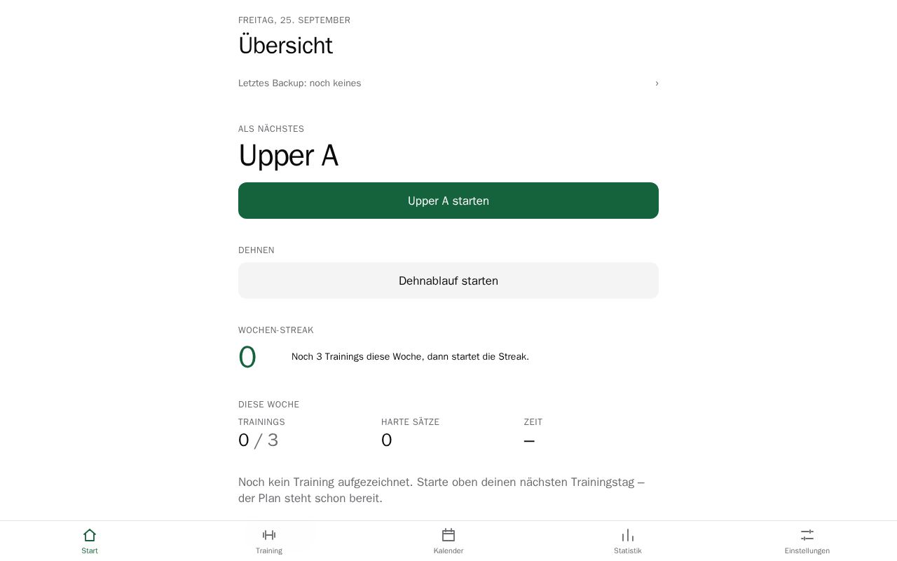Preview of Trainings App