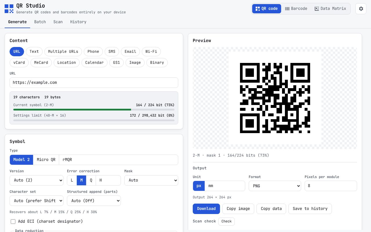 Preview of QR Studio